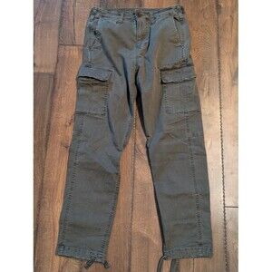 American Eagle Flex Drawstring Ankle Cargo Pants Men's Size 29x30 Army Green